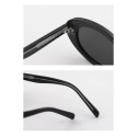 American retro black sunglasses women's high-end small face small frame oval European and American sunglasses summer sun protection