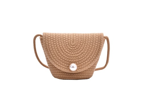 Straw bag women's 2022 new all-match retro rattan bucket bag beach braided shoulder messenger small bag Straw bag women'...