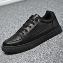 Chef shoes men's oil-proof kitchen pure black tide shoes men's small black shoes casual leather shoes work shoes summer black breathable all-match trend fashion couple shoes