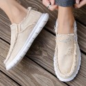 Canvas Shoes Men's Summer Breathable Men's Shoes Soft Sole Slip-On Shoes Summer Men's Casual Cloth Shoes Men's